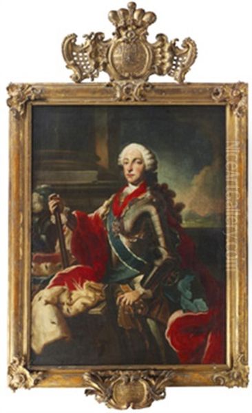 Portratt Forestallande Maximilian Iii Joseph Av Bayern Oil Painting by George de Marees