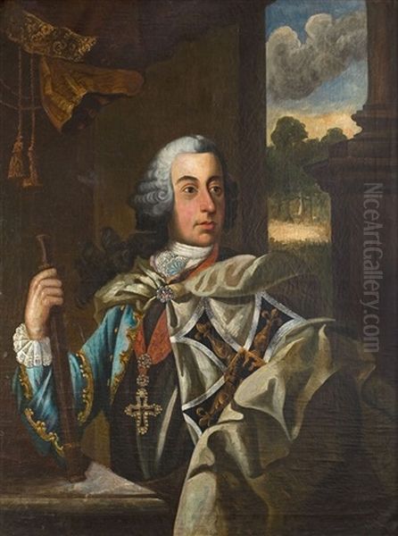 Kurfurst Clemens August Von Koln Als Hochmeister Des Deutschen Ordens Oil Painting by George de Marees