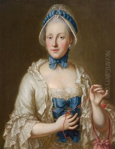 Bildnis Einer Dame Oil Painting by George de Marees