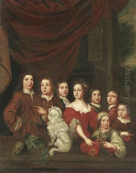 Bildnis Der Familie Abraham Desmarees' Oil Painting by George de Marees