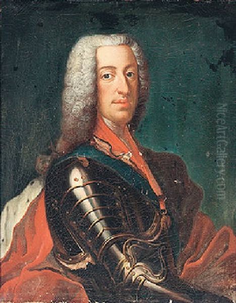 Portrait Of Kaiser Karl Vii, Elector Of Bavaria Oil Painting by George de Marees