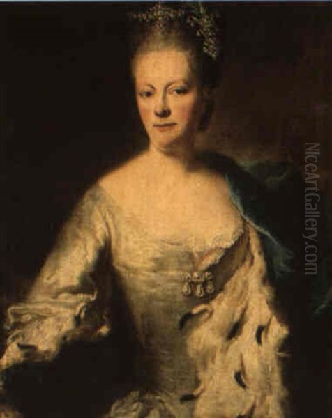 Portrait Of Josepha Hyacintha Grafin Von Parzie Oil Painting by George de Marees