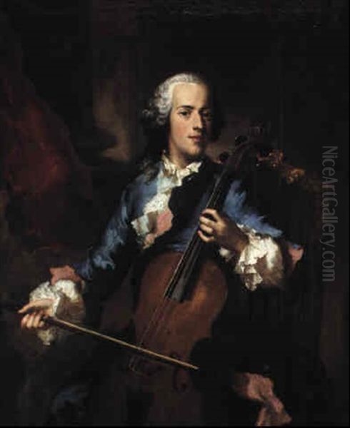 En Violoncellist Oil Painting by George de Marees