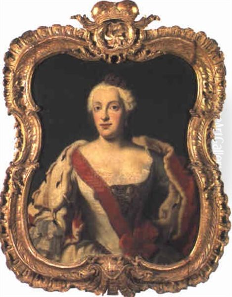 Bildnis Der Maria Amalia Oil Painting by George de Marees