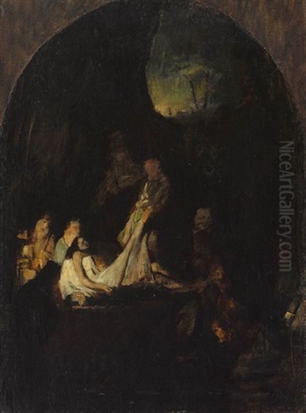 Grablegung Christi Oil Painting by Hans von Marees