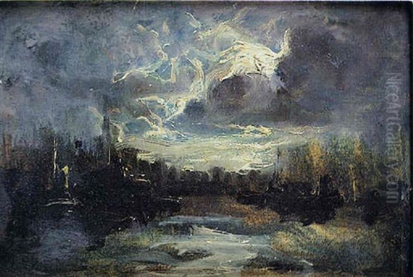 Temporale Oil Painting by Pompeo Mariani