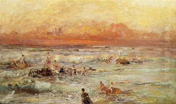 Giochi D'acqua A Bordighera by Pompeo Mariani