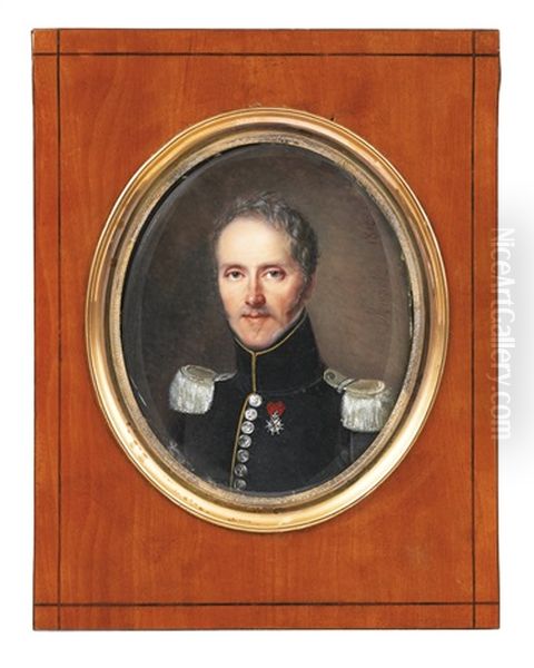 Portrait D'officier Portant La Legion D'honneur Oil Painting by Jeanne Alexandre Maricot