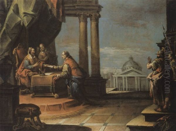 Episodio Storico Oil Painting by Jacopo di Paolo Marieschi