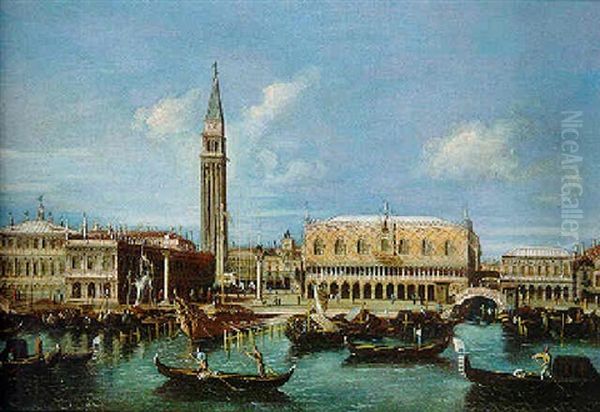 Vue De San Marco Oil Painting by Jacopo di Paolo Marieschi