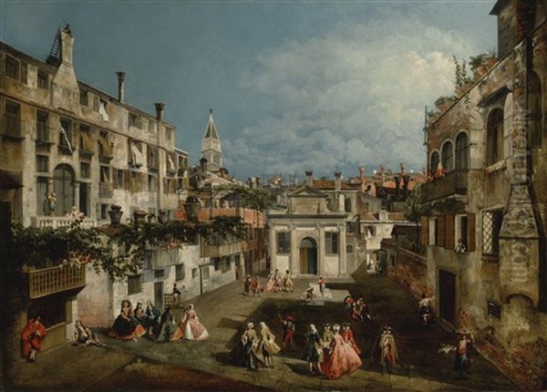 The Campo San Gallo, Venice Oil Painting by Michele Marieschi