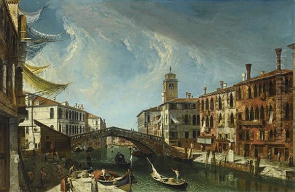 Venice, View Of The Cannaregio, Looking Towards The Grand Canal by Michele Marieschi