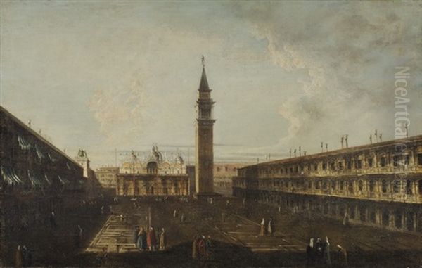 Ansicht Des Markusplatzes In Venedig Oil Painting by Michele Marieschi