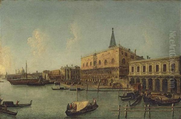 The Bacino Di San Marco, Venice, With The Doge's Palace Oil Painting by Michele Marieschi