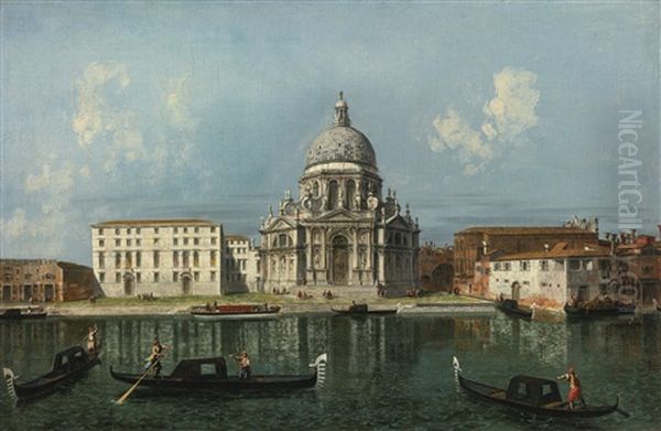 Santa Maria Della Salute, Venice, As Seen From The Grand Canal Oil Painting by Michele Marieschi