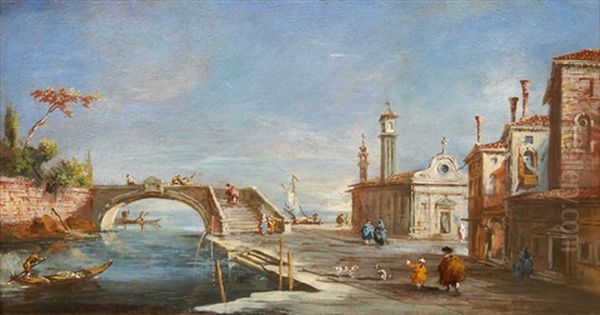 Venetian Veduta Oil Painting by Michele Marieschi