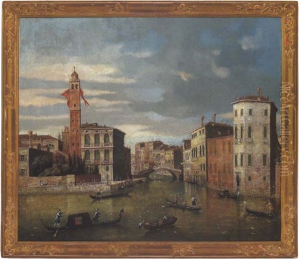 Die Einfahrt In Den Canal Von Cannaregio A Venezia (l'entrata Al Canale Di Canareggio A Venezia) Oil Painting by Michele Marieschi