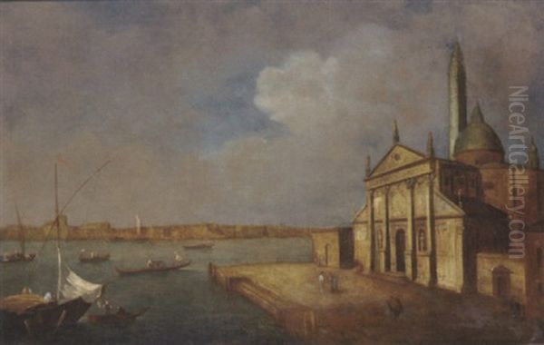 The Bacino, Venice, With San Giorgio Maggiore, Looking Towards The Riva Degli Schiavone Oil Painting by Michele Marieschi