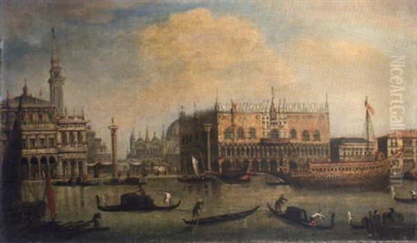 The Bacino Di San Marco With The Bucintoro, Venice Oil Painting by Michele Marieschi