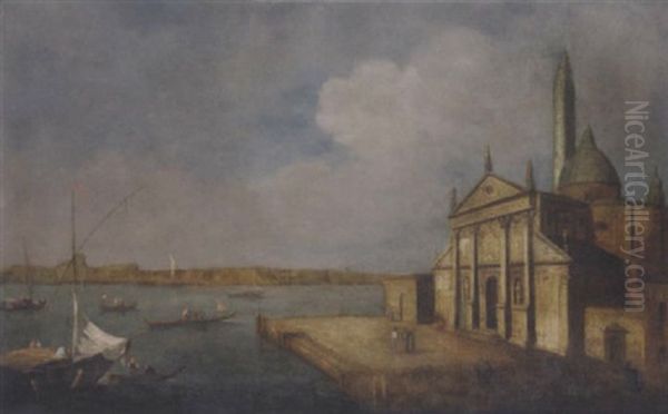 A View Of San Giorgio Maggiore And The Riva Degli Schiavone, Venice Oil Painting by Michele Marieschi