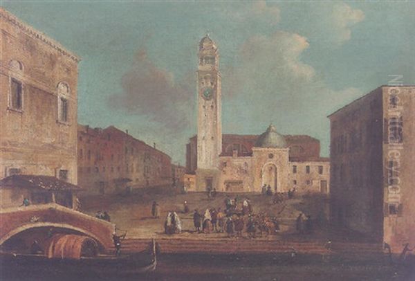 Venice: A View Of Campo Santi Apostoli Oil Painting by Michele Marieschi