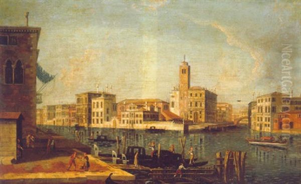 The Grand Canal, Venice, Looking Towards The Entrance Of The Cannaregio Oil Painting by Michele Marieschi