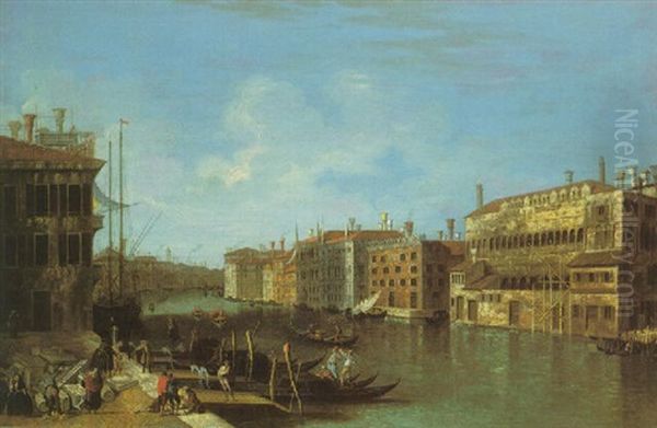 Venice, The Fondago Dei Turchi Oil Painting by Michele Marieschi