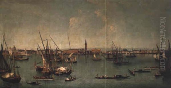 A Panoramic View Of The Bacino Di S. Marco Oil Painting by Michele Marieschi