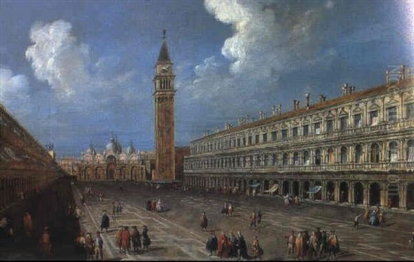 Veduta Di Piazza S. Marco Verso La Basilica by Michele Marieschi