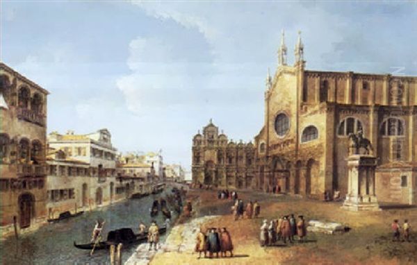 Campo S.s. Giovanni E Paolo, Venice Oil Painting by Michele Marieschi