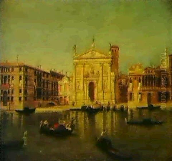 Venice, The Grand Canal At San Stae Oil Painting by Michele Marieschi