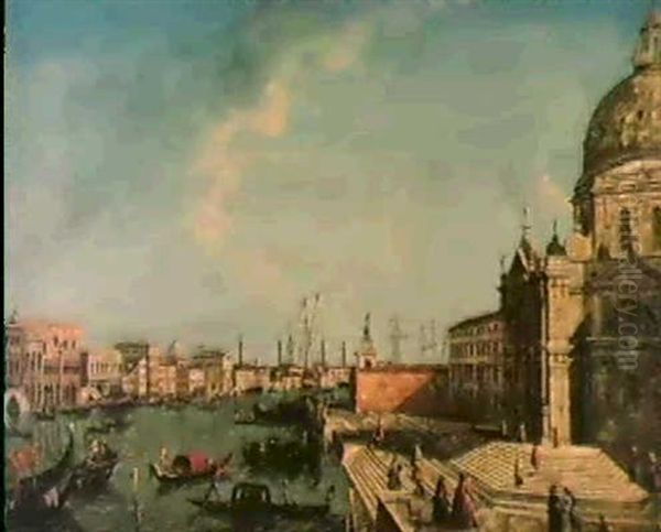 Le Grand Canal Avec Santa Maria Della Salute Oil Painting by Michele Marieschi