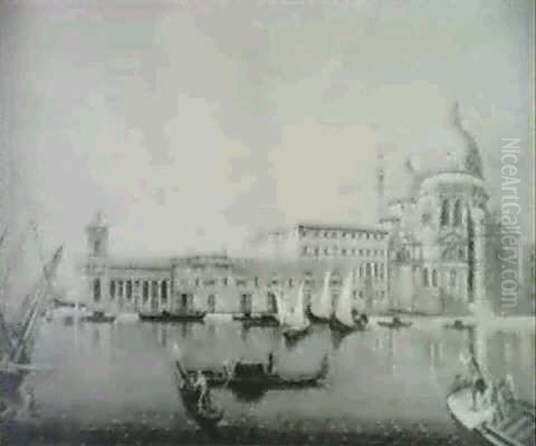 Santa Maria Della Salute And The                            Dogana, Venice Oil Painting by Michele Marieschi