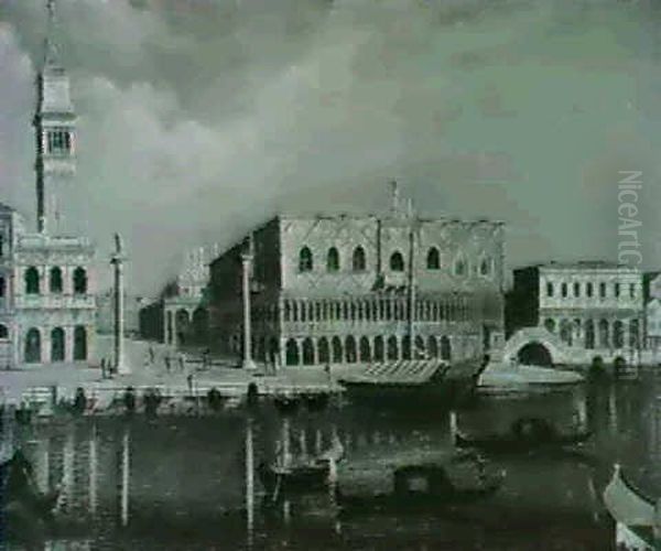 Veince, The Bacino Di San Marco; Venice, The Piazzetta      Di San Basso by Michele Marieschi