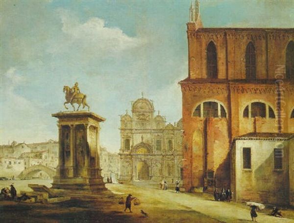 Campo Ss. Giovanni E Paolo, Venice Oil Painting by Michele Marieschi