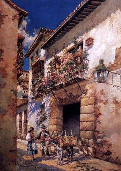 Calle De Granada Oil Painting by Enrique Marin Higuero