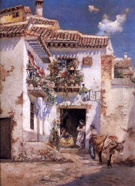 Calle De Granada Oil Painting by Enrique Marin Higuero