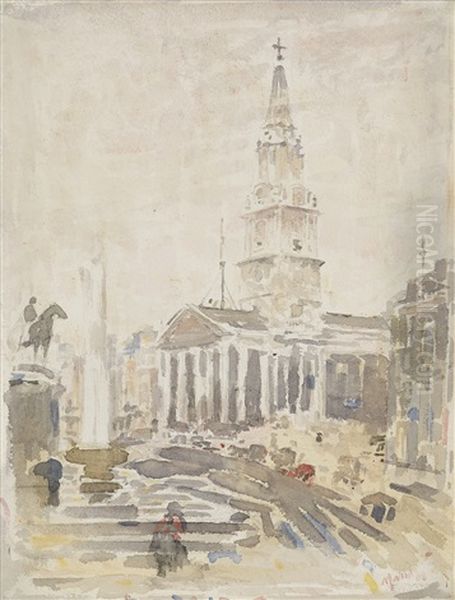 St. Martin-in-the-field, Trafalgar Square, London Oil Painting by John Marin