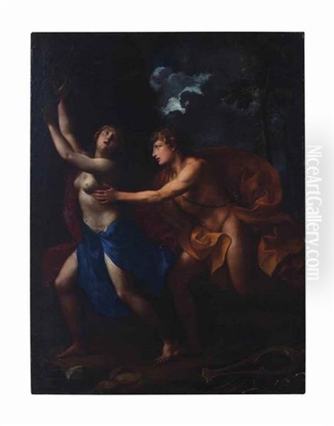 Apollo And Daphne Oil Painting by Onorio Marinari