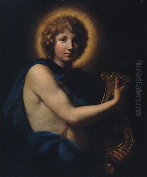 Apollo Holding A Lyre Oil Painting by Onorio Marinari