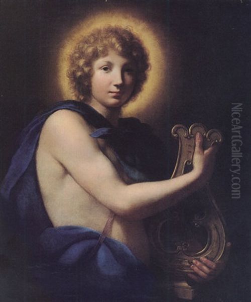 Apollo Holding A Lyre Oil Painting by Onorio Marinari