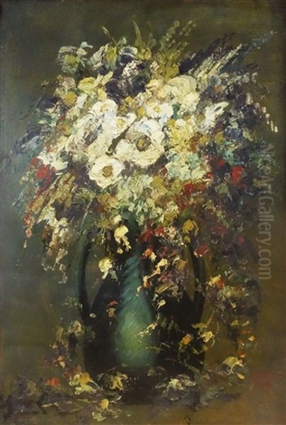 Wild Flowers Oil Painting by Ion Marinescu-Valsan