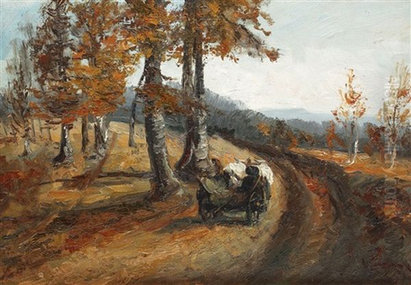 The Way Back Home Oil Painting by Ion Marinescu-Valsan