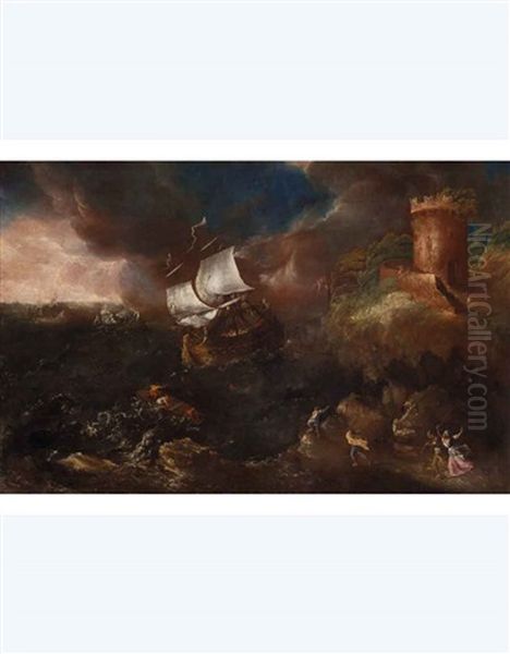 Fortuna Di Mare Oil Painting by Antonio Maria Marini