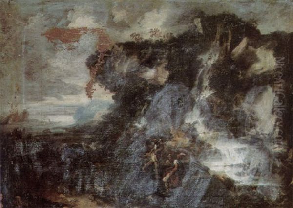 Scene De Tempete Oil Painting by Antonio Maria Marini