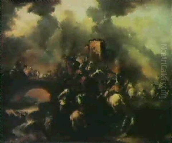 Battaglia Oil Painting by Antonio Maria Marini