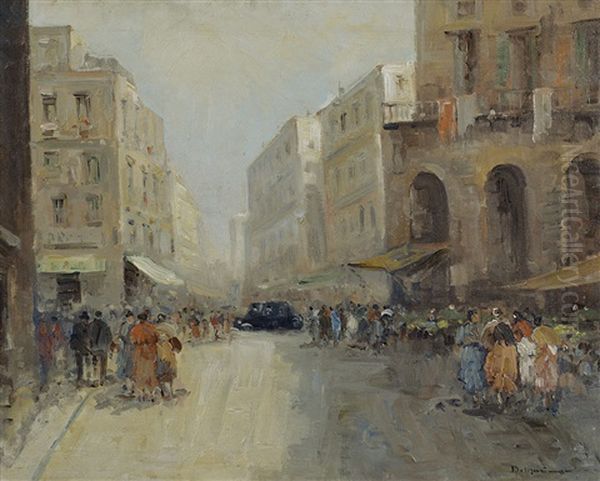 Vecchia Napoli Oil Painting by Francesco di Marino