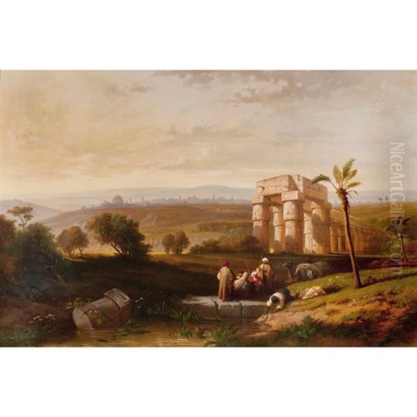 Souvenir D'egypte Oil Painting by Ferdinand Joseph Bernard Marinus