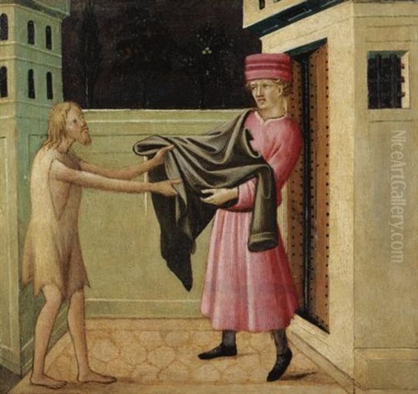 Clothing The Naked (+ 3 Others; 4 Works) Oil Painting by  Mariotto di Cristofano