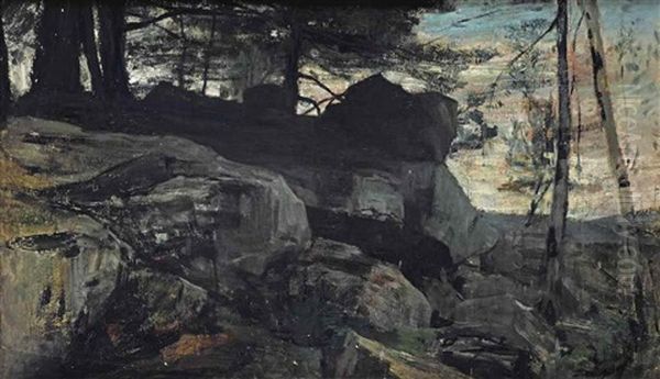 Near Fontainebleau Oil Painting by Jacob Henricus Maris